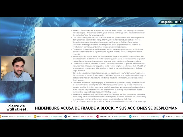 Block Tomará Acciones Legales Contra Hindenburg Research Tras La Acusación De Fraude Negocios Tv 